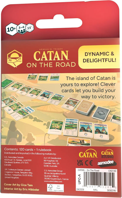 CATAN - On The Road | Strategic Travel Family Card Game | Ages 10+ | 3-4 Players | 15 Minutes Playing Time
