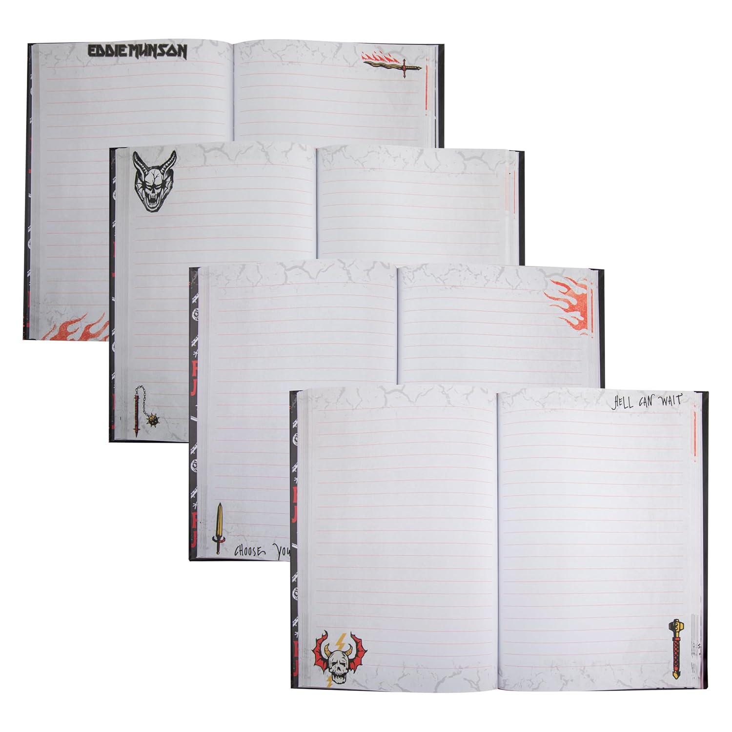 Cinereplicas Stranger Things - Hellfire Club Hardcover Notizbuch - 14.5 * 21cm 160p - Offizielle Lizenz