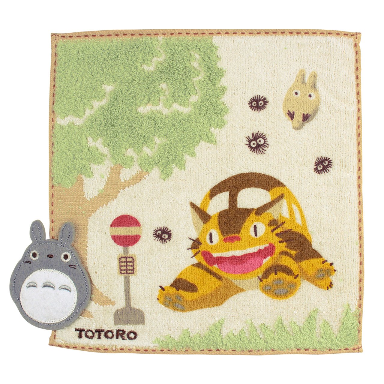 My Neighbor Totoro Totoro bus stop (steam shirring print applique) Mini Towel 590 396 (japan import