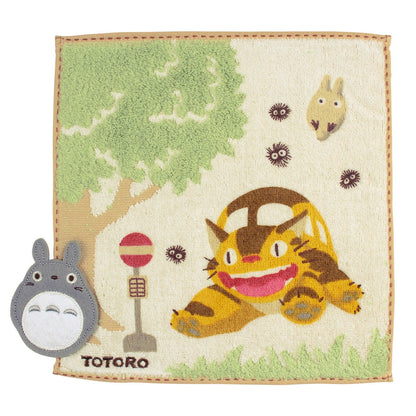 My Neighbor Totoro Totoro bus stop (steam shirring print applique) Mini Towel 590 396 (japan import