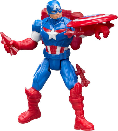 Marvel Avengers ActionVerse Captain America Action Figure & Accessories, 11.4-cm (4.5 inch) Super Hero Toys & Figures for Children, Ages 4+
