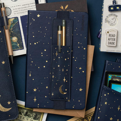 IF Bookaroo Pen Pouch - Moon & Stars, Dark Blue/Gold