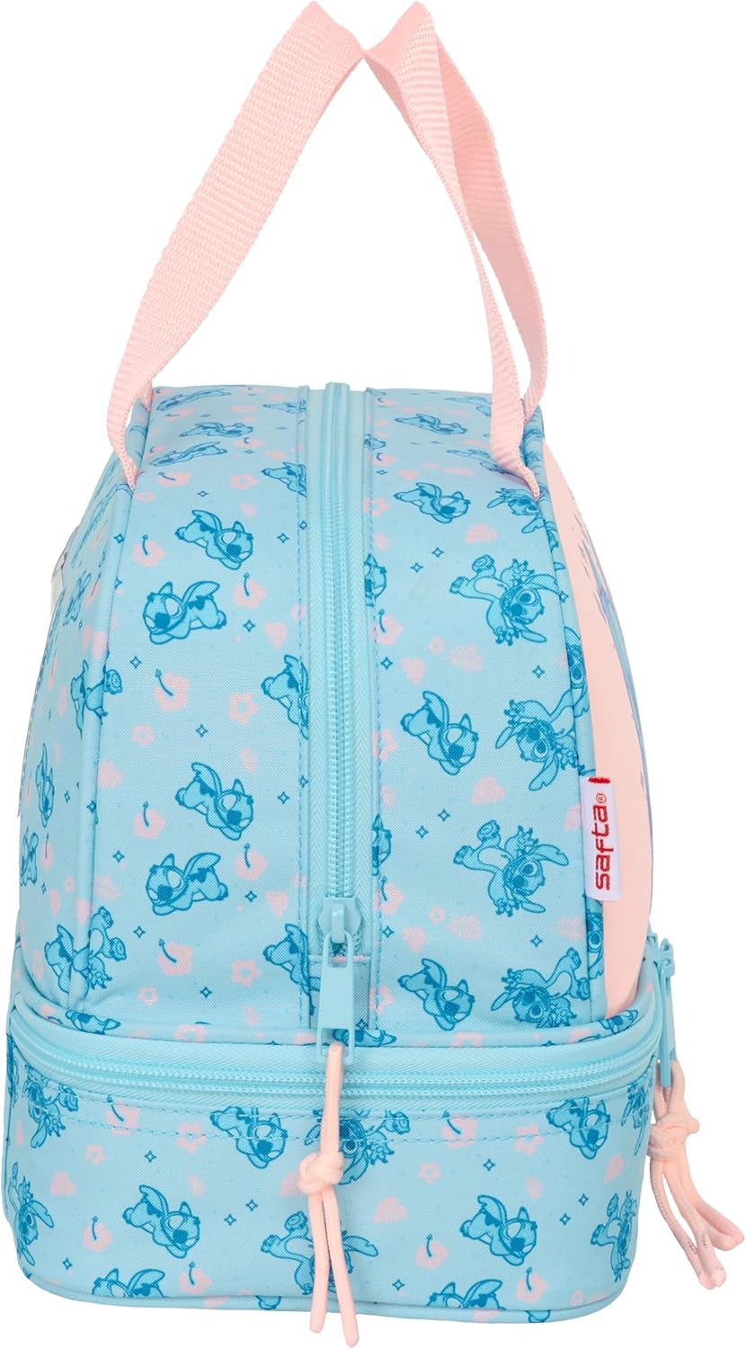 STITCH OHANA – Lunch Box, Pencil Case, Quality and Maximum Resistance, Meal Holder, Recreation, Snack and Breakfast, 20 x 15 x 20 cm