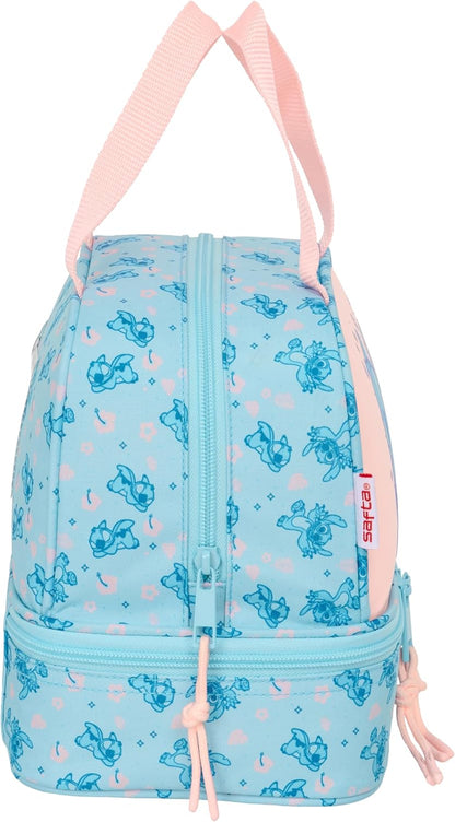 STITCH OHANA – Lunch Box, Pencil Case, Quality and Maximum Resistance, Meal Holder, Recreation, Snack and Breakfast, 20 x 15 x 20 cm