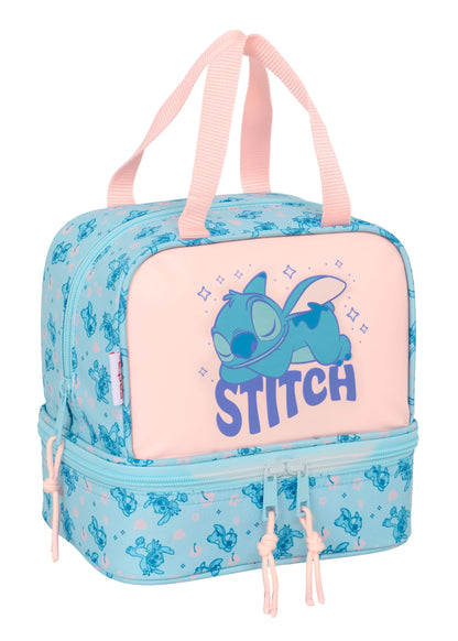 STITCH OHANA – Lunch Box, Pencil Case, Quality and Maximum Resistance, Meal Holder, Recreation, Snack and Breakfast, 20 x 15 x 20 cm