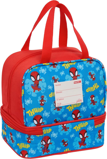 SPIDEY – Lunch Box, Pencil Case, Quality and Maximum Strength, Food Holder, Recreation, Snack and Breakfast, 20 x 15 x 20 cm