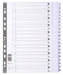 Exacompta - Ref MWD1-20Z-EW - Mylar Printed Indices - For Use With A4+ Documents, Pre-Punched, 160gsm White Card with Reinforced Plastic Tabs, FSC-Certified - 20-Part Dividers (1-20