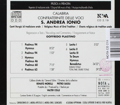 Confraternita Delle Voci Calabria S.Andrea Ionio