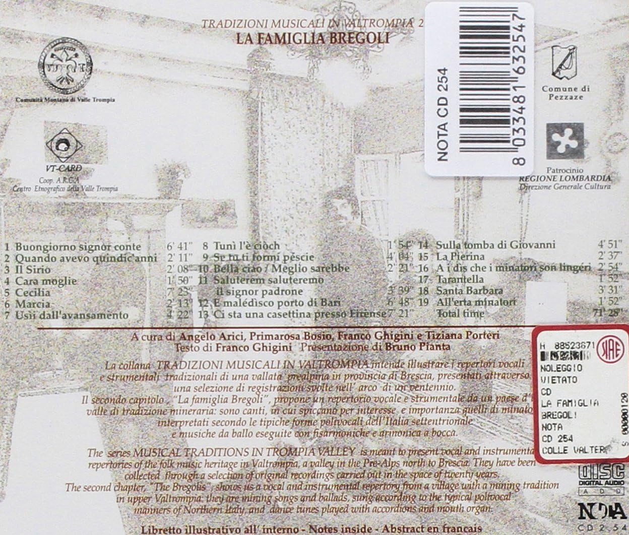 Famiglia Bregoli (La): Tradizioni Musicali In Val Trompia 2