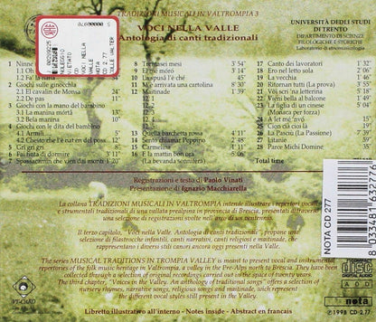 Tradizioni Musicali In Valtrompia 3: Voci Della Valle Antologia Diu Canti Tradizionali