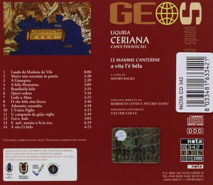 Mauro Balma - Ceriana. Canti Polivocali / Le Mamme Canterine. A Vita L`E Bela