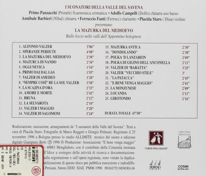 Suonatori Della Valle Del Savena (I): Mazurka Del Medioevo. Ballo Liscio Nelle Valli Dell`Appennino Bolognese