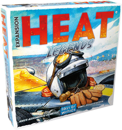 Asmodee | Heat: Legends | Board Game Expansion | Ages 10+ | 1-6 Players | 30-60 Minutes Playing Time