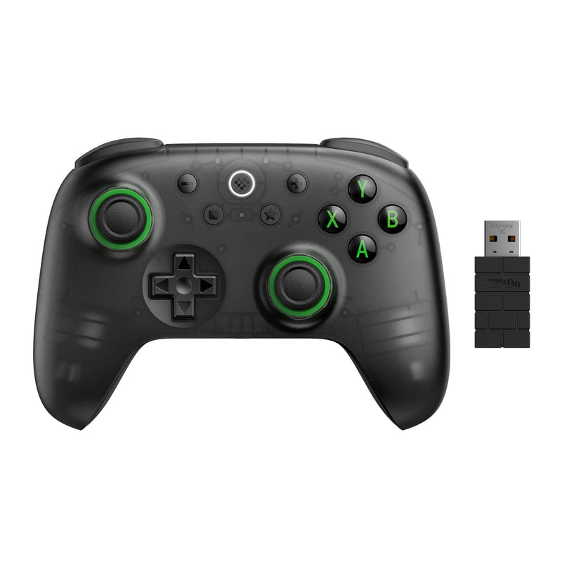 8BitDo Ultimate 2C Wireless Controller for Windows PC and Android, with 1000 Hz Polling Rate, Hall Effect Joysticks and Triggers, and Remappable L4/R4 Bumpers (Transparent Black