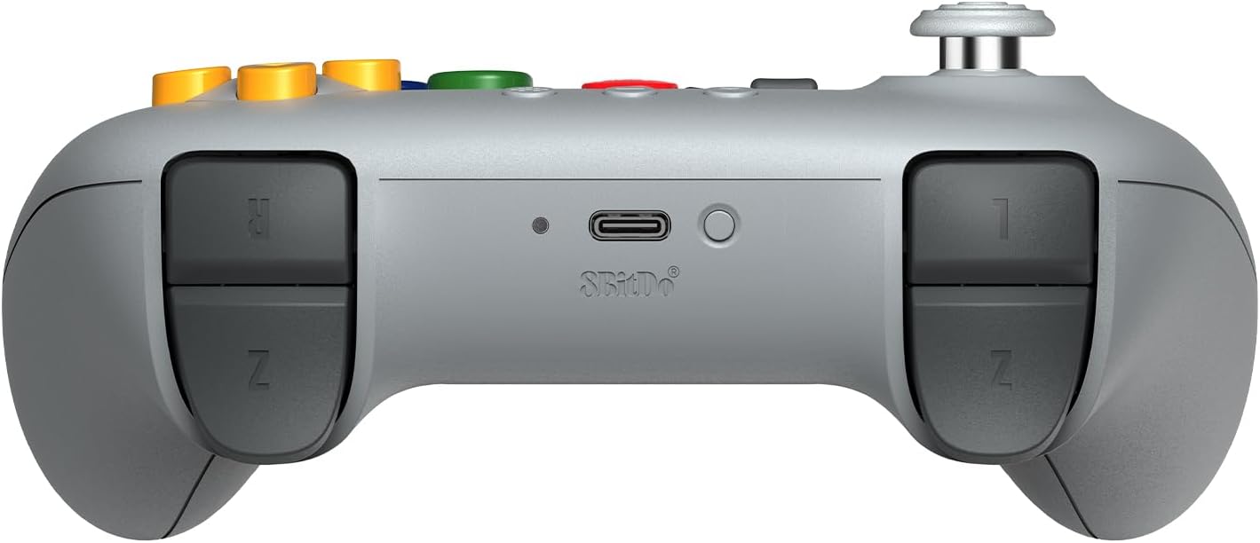 8BitDo 64 Bluetooth Controller for Analogue 3D, Switch, Switch 2, Windows, and Android (Grey