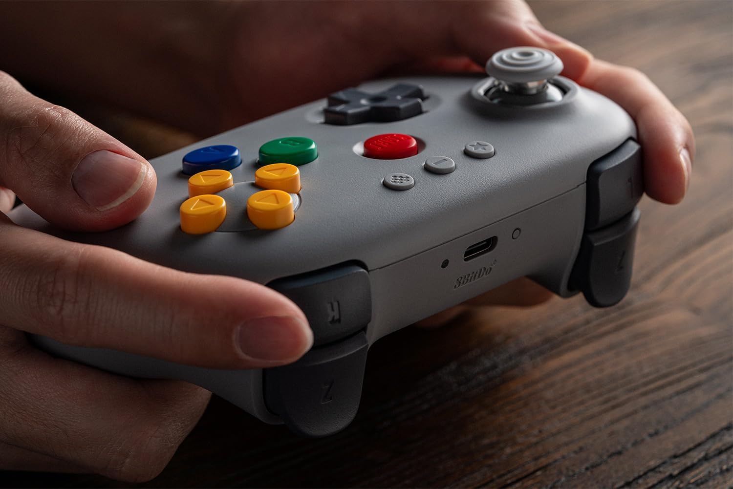 8BitDo 64 Bluetooth Controller for Analogue 3D, Switch, Switch 2, Windows, and Android (Grey