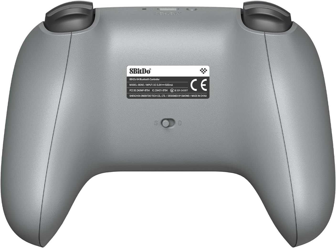 8BitDo 64 Bluetooth Controller for Analogue 3D, Switch, Switch 2, Windows, and Android (Grey