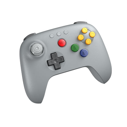 8BitDo 64 Bluetooth Controller for Analogue 3D, Switch, Switch 2, Windows, and Android (Grey