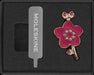 Moleskine Pin Sakura - Decorative Silver Pin for Notebook or Planner, Zinc Alloy Flower Charm