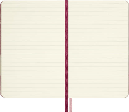 Moleskine Ruled Notebook Sakura - Hard Fabric Cover with Elastic Closure, Includes Themed Greeting Cards, Stickers and Bookmark, Pocket Size 9 x 14 cm