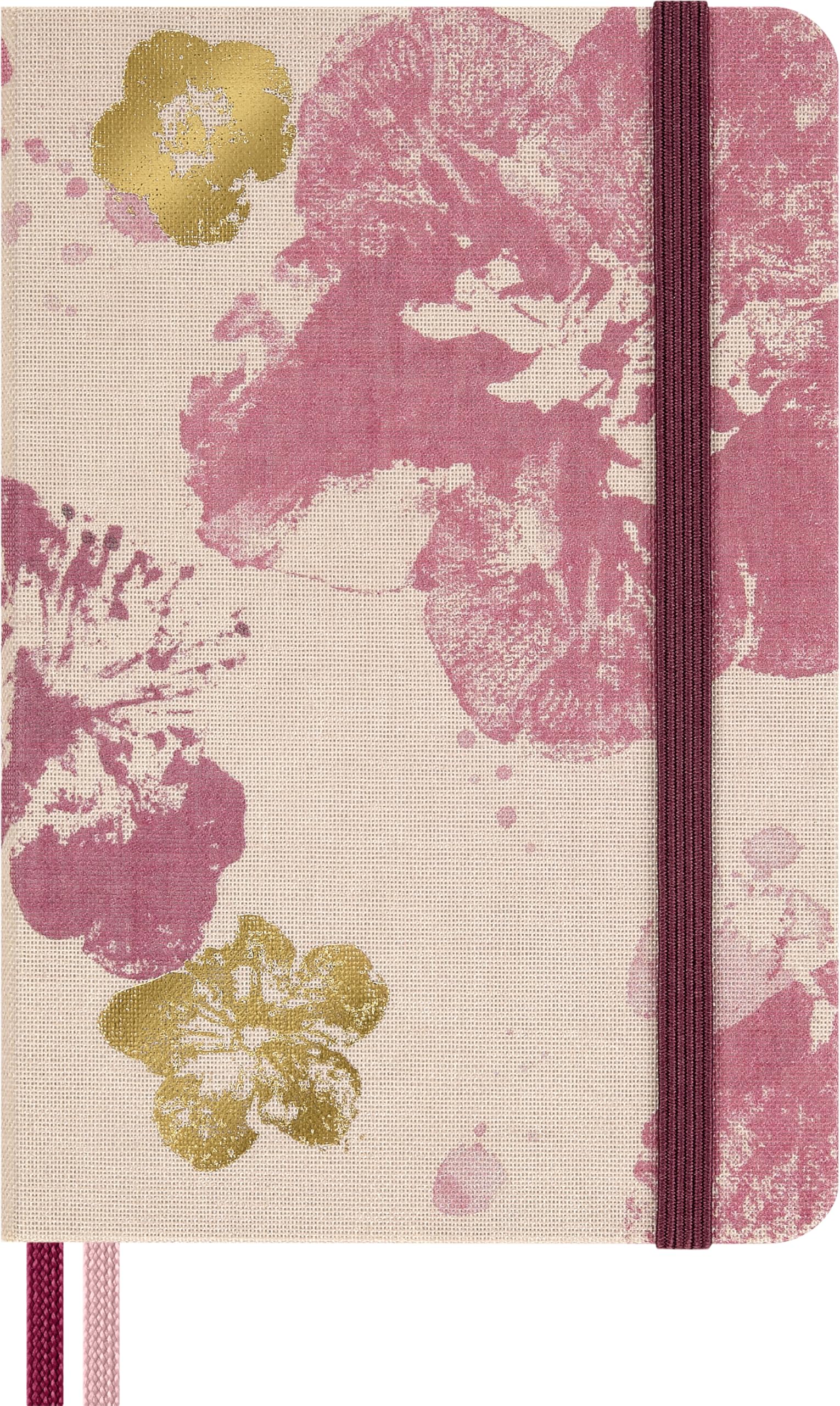 Moleskine Ruled Notebook Sakura - Hard Fabric Cover with Elastic Closure, Includes Themed Greeting Cards, Stickers and Bookmark, Pocket Size 9 x 14 cm