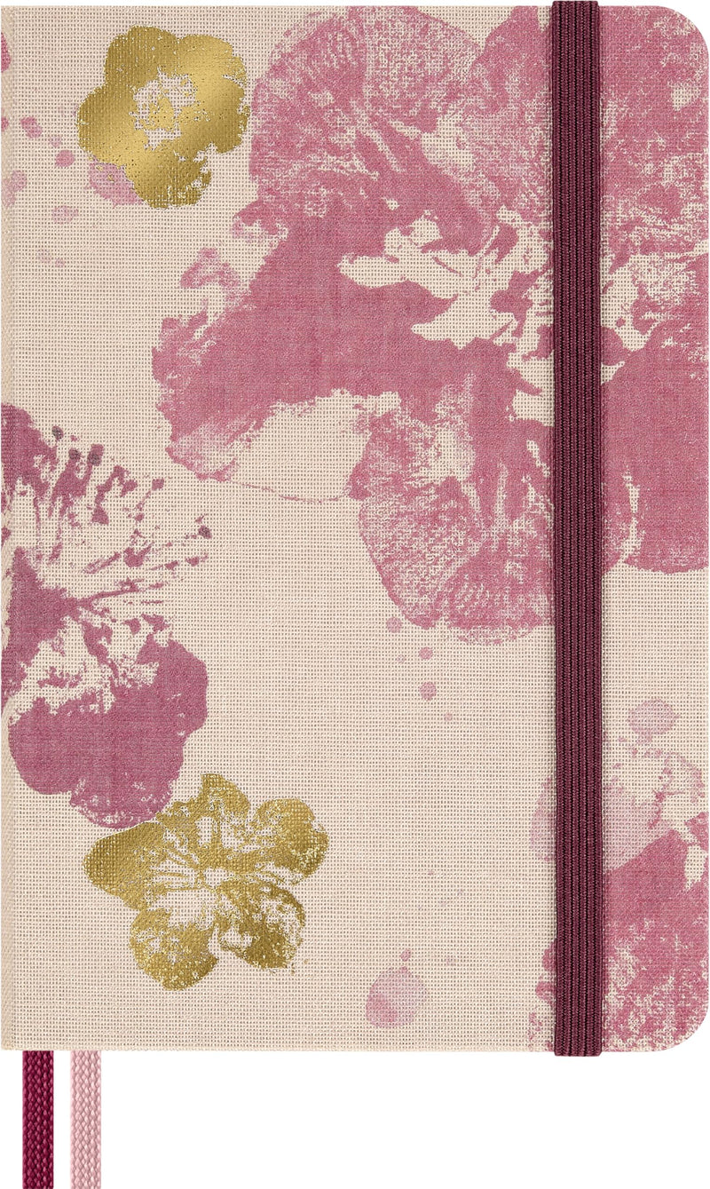 Moleskine Ruled Notebook Sakura - Hard Fabric Cover with Elastic Closure, Includes Themed Greeting Cards, Stickers and Bookmark, Pocket Size 9 x 14 cm