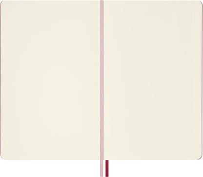 Moleskine Blank Notebook Sakura - Hard Fabric Cover with Elastic Closure, Includes Themed Greeting Cards, Stickers and Bookmark, Large Size 13 x 21 cm
