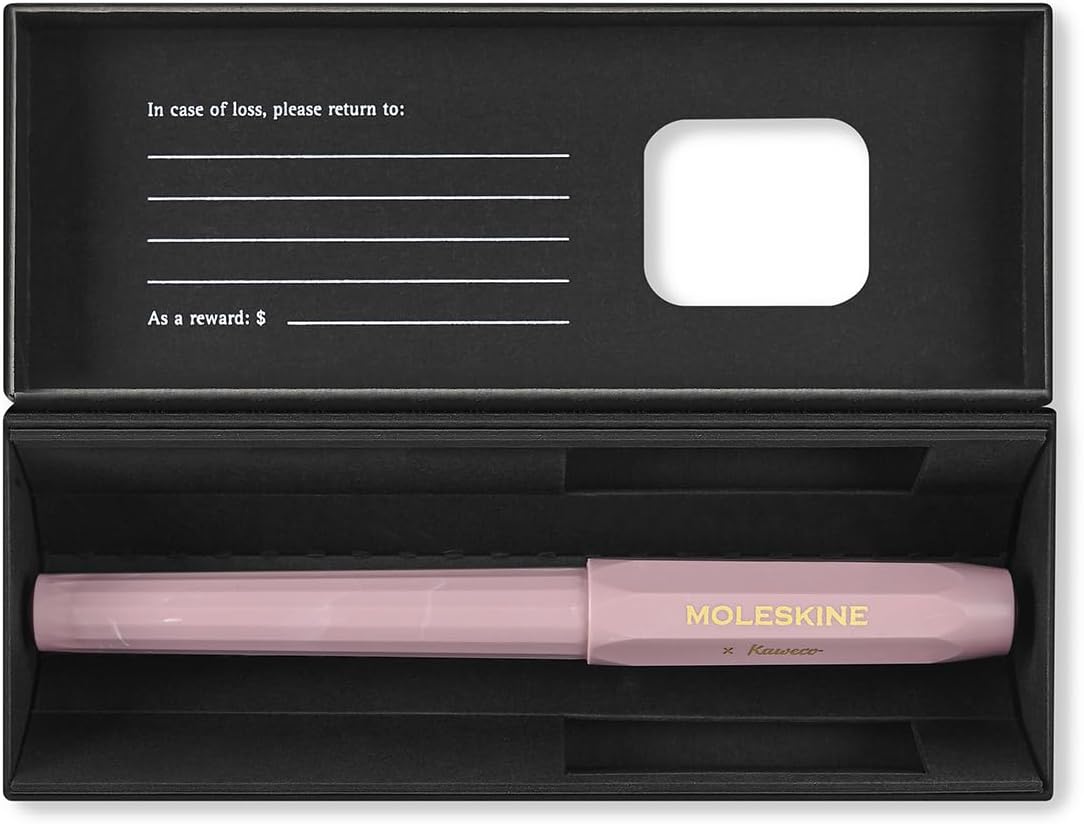 Moleskine Kaweco Sakura Pen - ABS Plastic Ballpoint Pen for Note-Taking, Refillable with Included 1.0 mm Blue Ink