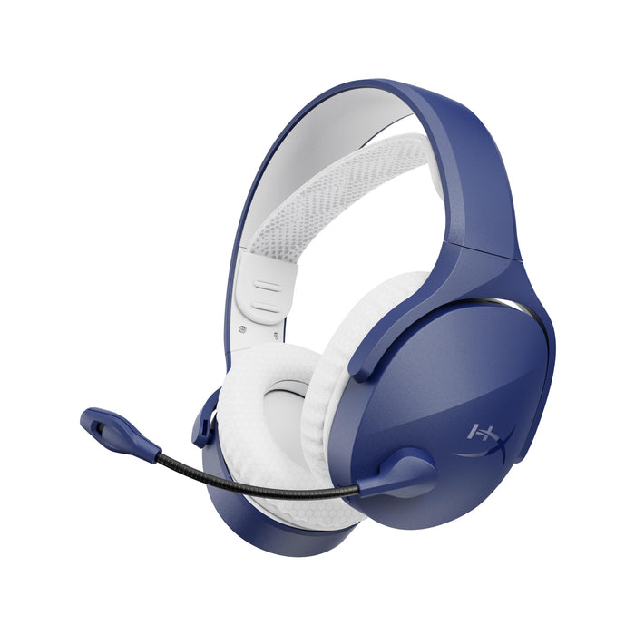 HyperX Cloud Jet - Cuffie da gioco Dual Wireless da 2,4 GHz e Bluetooth, PC, Mac, PS5, PS4, driver da 40 mm, durata della batteria 25 ore, microfono girevole a mute, design leggero, blu