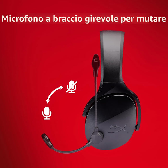 HyperX Cloud Jet - Cuffie da gioco Dual Wireless da 2,4 GHz e Bluetooth, PC, Mac, PS5, PS4, driver da 40 mm, durata della batteria 25 ore, microfono girevole a mute, design leggero, blu