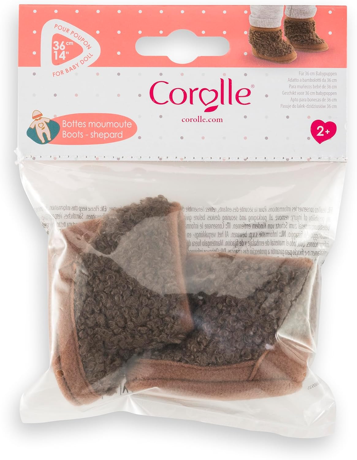 Corolle Moumoute Boots Brown, Doll Clothes 36 cm, from 2 years, 9000142170
