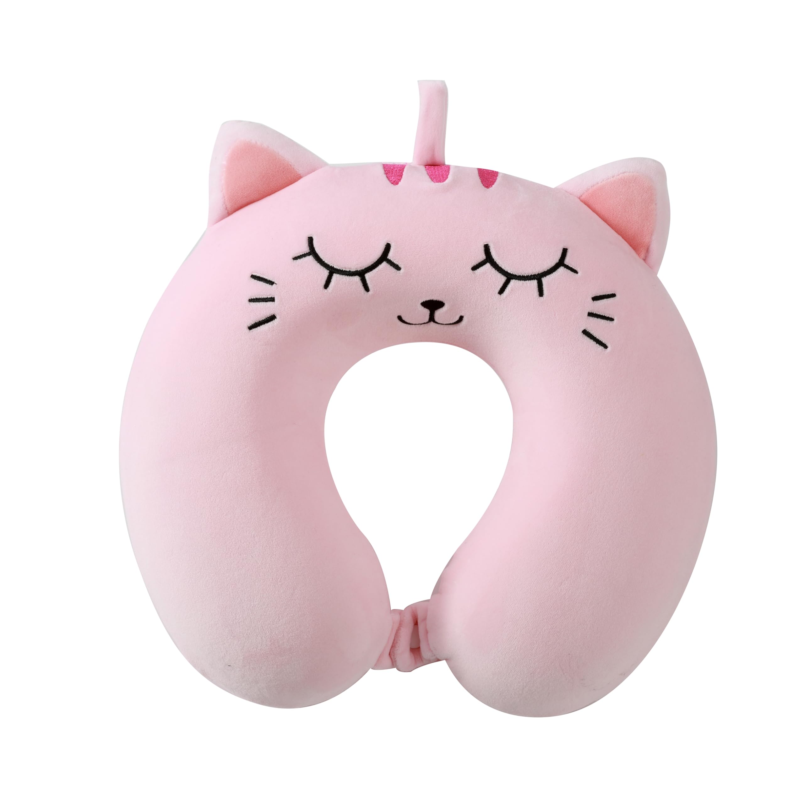 Itotal - Neck Pillow - Pink Cat - 33 + 30 + 10 Cm