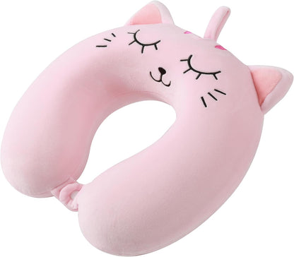 Itotal - Neck Pillow - Pink Cat - 33 + 30 + 10 Cm