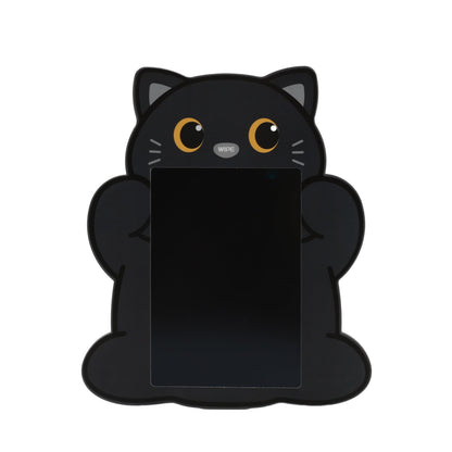 I-TOTAL - Toverbord met Schattig Dier – Pen Inbegrepen, Eenvoudig Wissen met één Klik op de Neus – Perfect voor Tekenen, Krabbelen en Leren (BLACK CAT