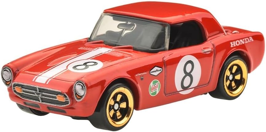 Hot Wheels Silver Series Rally Racers Honda S800 Racing  2/5, 1:64 Scale Diecast Toy Vehcile