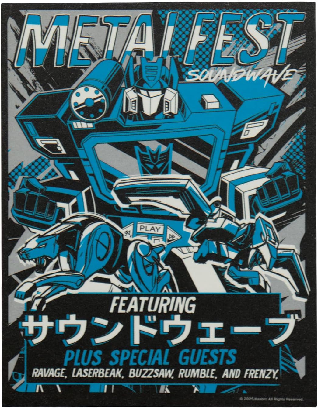 FaNaTtik Transformers Soundwave & Buzzsaw Kassettenband Metall Nachbildung - limitierte Auflage Sammlerstück (offiziell lizenziert, individuell nummeriert, inklusive Kunstkarte