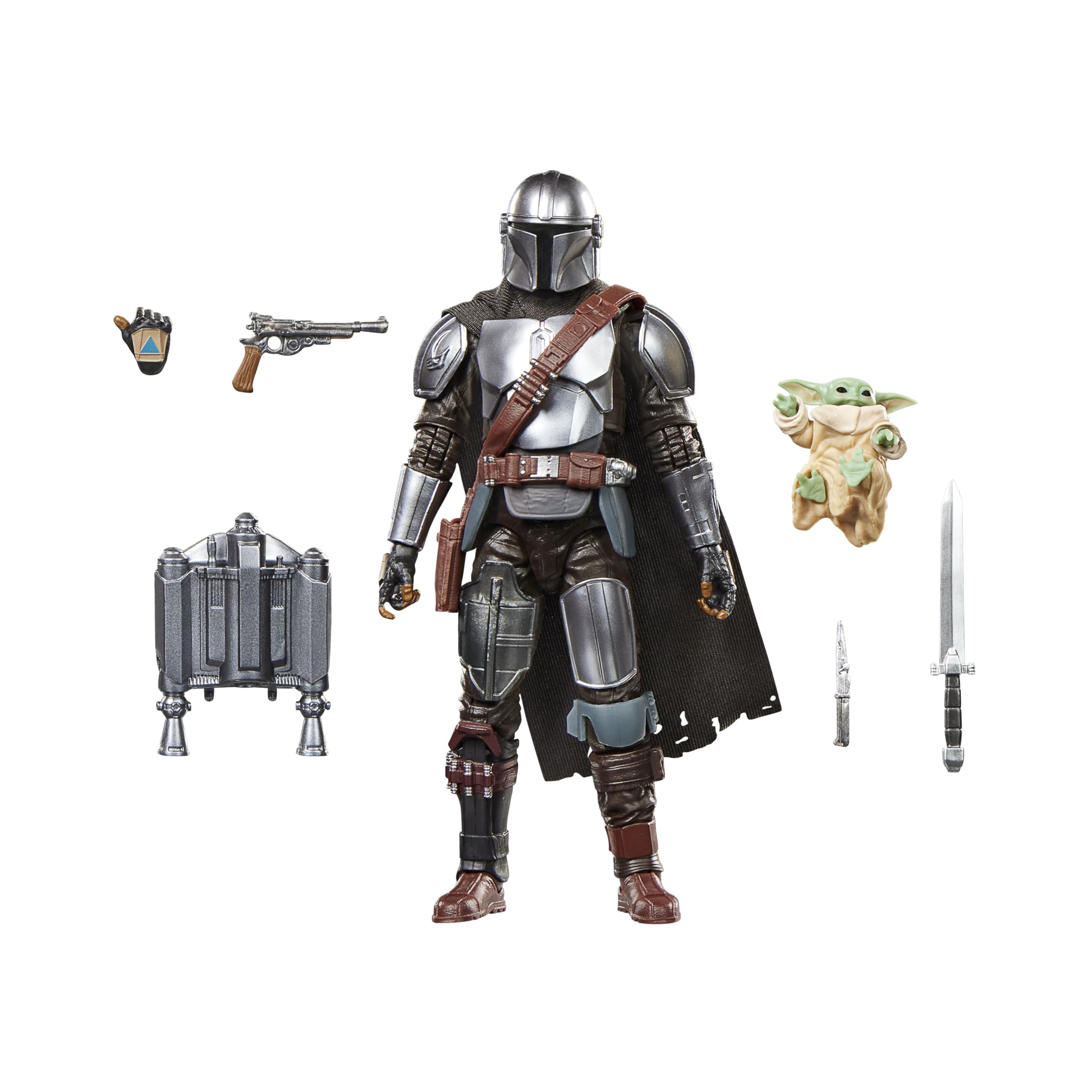 Star Wars The Black Series The Mandalorian & Grogu, The Mandalorian & Grogu Deluxe Collectible 15-cm Action Figure Gift
