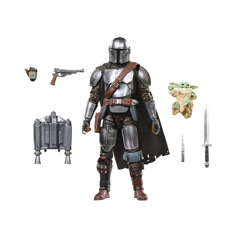 Star Wars The Black Series The Mandalorian & Grogu, The Mandalorian & Grogu Deluxe Collectible 15-cm Action Figure Gift