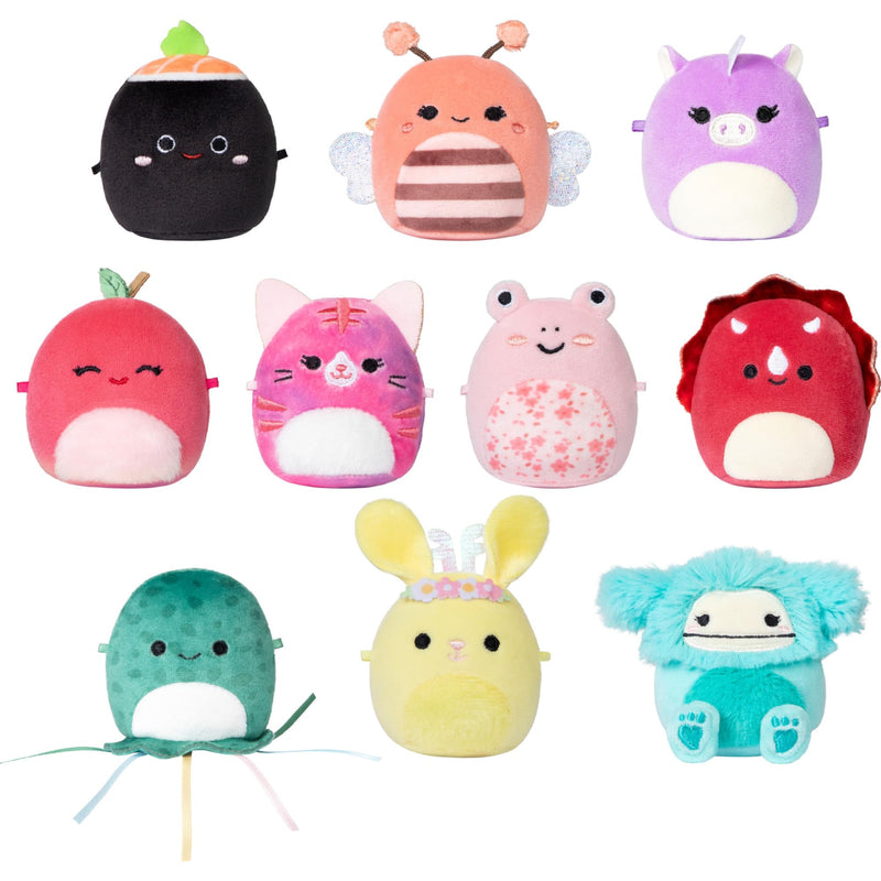 Squishmallows Original Micromallows Plush 10-Pack - 2.5-Inch Plush Includes favourites Lili the Bee, Connor the Cow, Brody the Dinosaur, Plath the Love Bird, and Lasla the Octopus