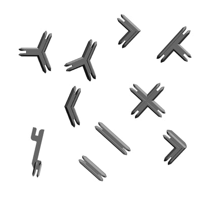 Battle Systems Terrain Plastic Terrain Clips (Grey) - Core Space and SciFi, Fantasy, Modern Terrain Compatible
