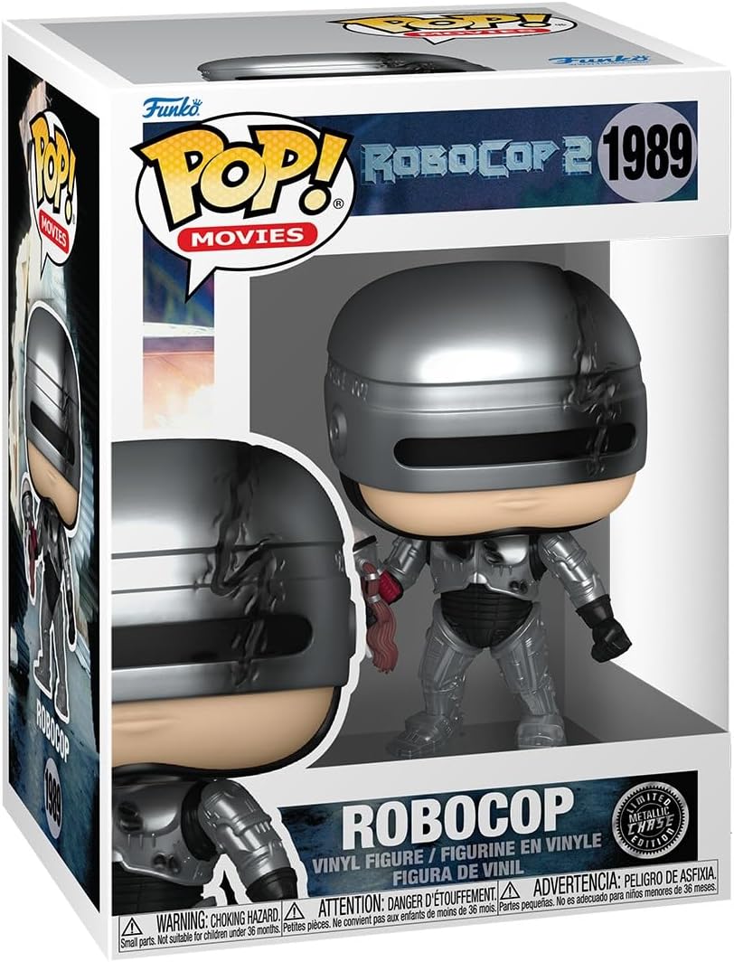 Funko POP! Movies: Robocop - Metallic - 1 in 6 Chance of Receiving the Rare Chase Variant - Styles Vary - Sammelbare Vinylfigur - Geschenkidee - Offizielles Merchandise - Modellfigur für Sammler