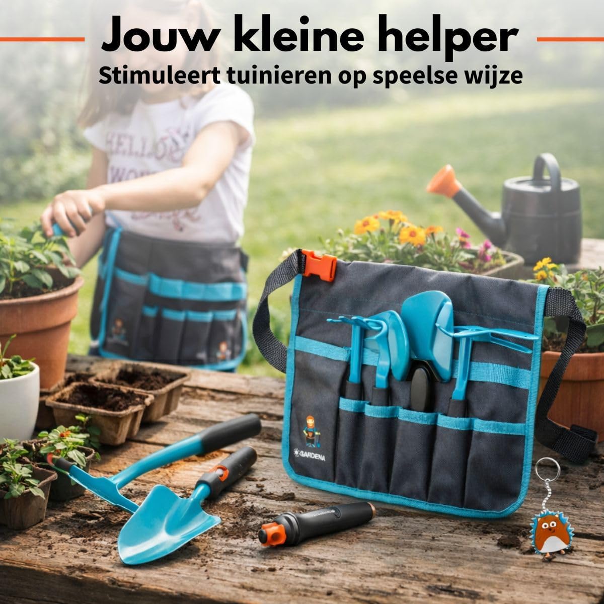 Gardena Tuingereedschapset voor Kinderen met Tas – Kindertuingereedschap Set met Schep Hark en Schoffel – Tuinspeelgoed en Buitenspeelgoed voor Tuin Speelgoed voor Kinderen
