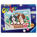 Ravensburger - Creart Serie D Picnic met puppy's | Schilderset voor kinderen | Schilderen op nummer bevat alles wat nodig is | Spelletjes kinderen 9 jaar of ouder | Creart Ravensburger 9 jaar