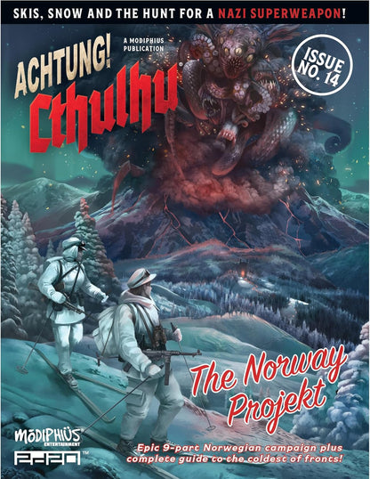 Modiphius Entertainment: Achtung! Cthulhu - The Norway Projekt - Supplement Hardcover RPG Book, 3 Part Campaign, New Cult & Content, Atomic Horror