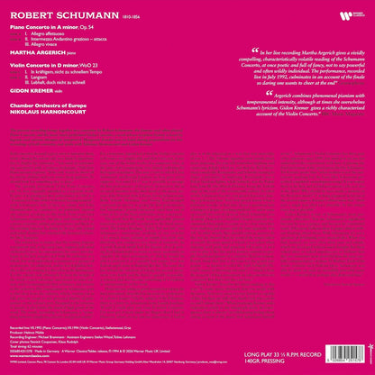 Schumann: Piano Concerto/Violin Concerto