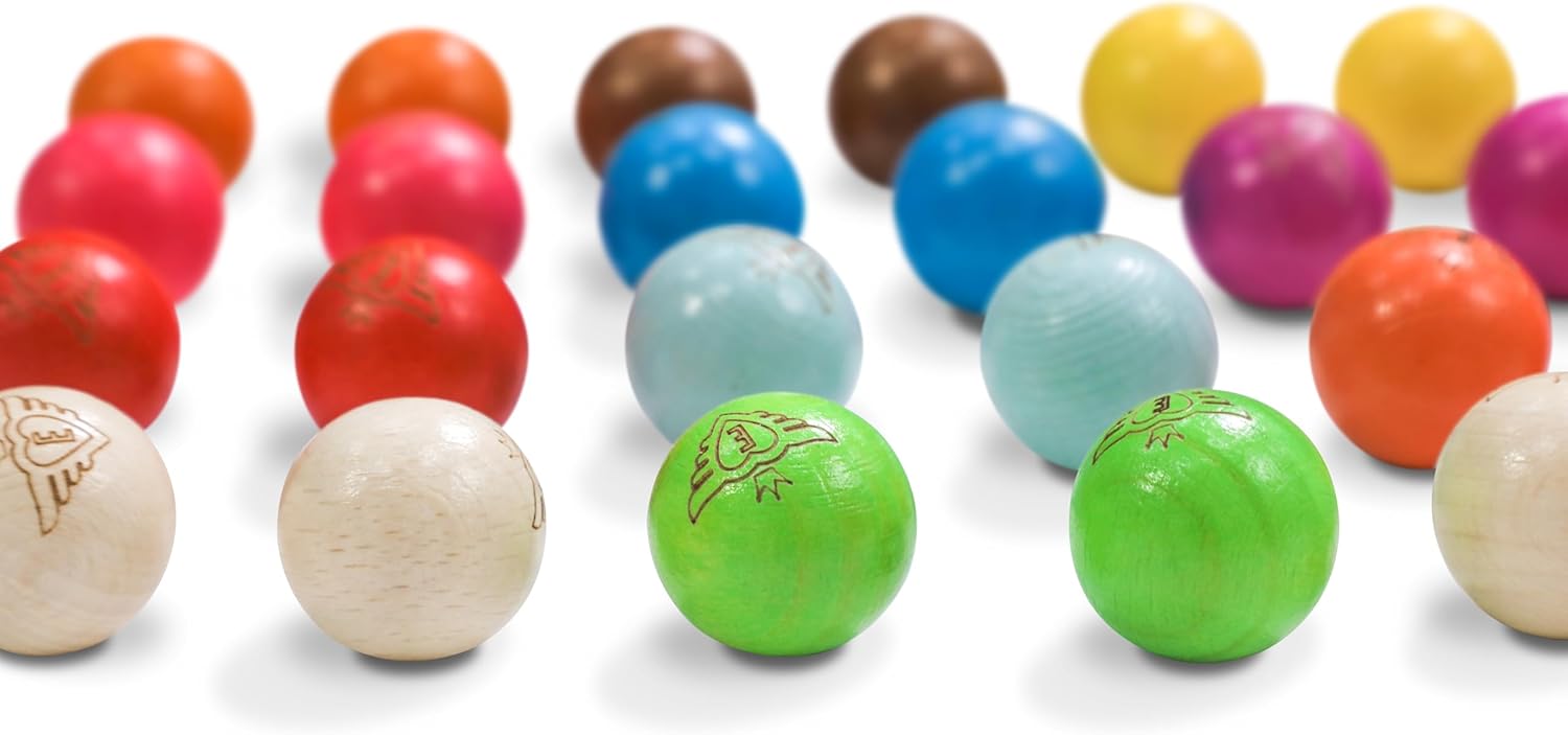 Jeu de Boules But Ø 30 mm – Houten Doelballetje – 6/12 / 24 Stuks – Petanque But – Club & Wedstrijd Accessoire – Engelhart