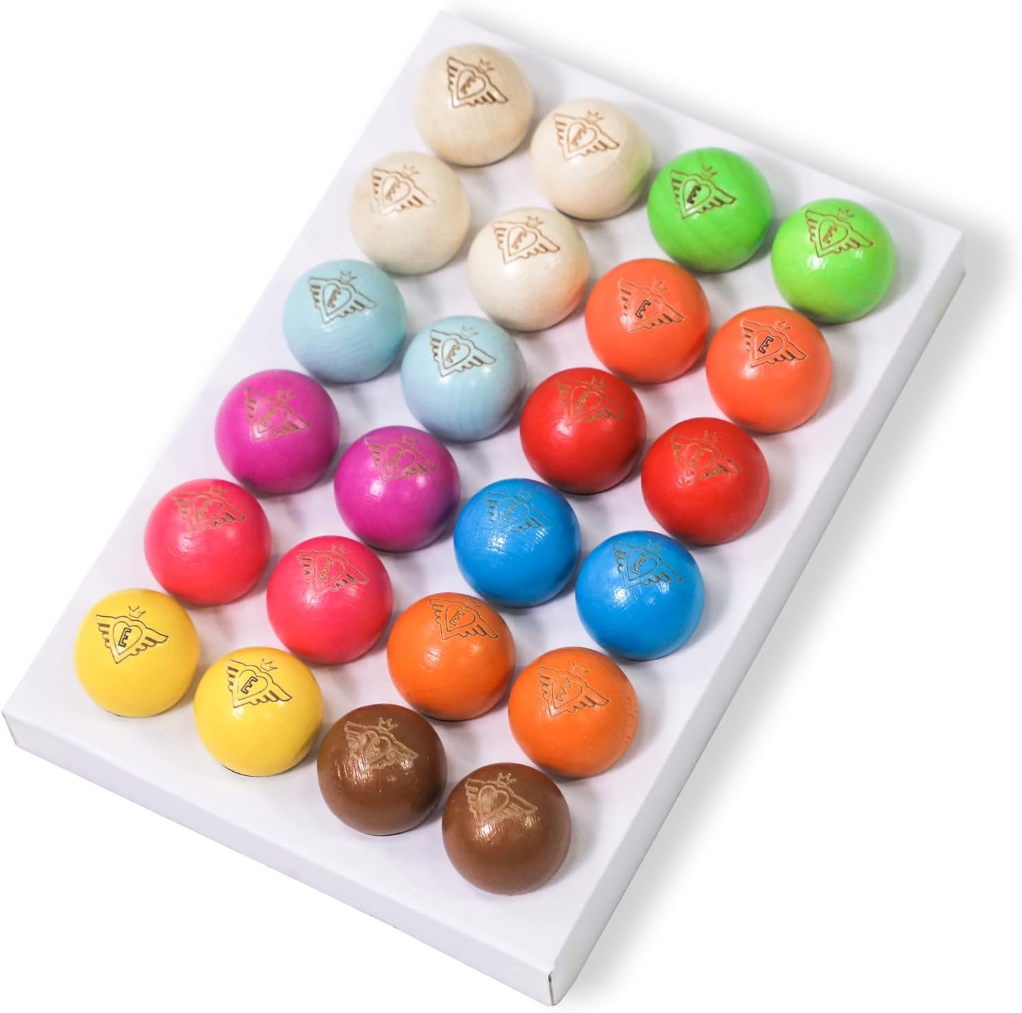 Jeu de Boules But Ø 30 mm – Houten Doelballetje – 6/12 / 24 Stuks – Petanque But – Club & Wedstrijd Accessoire – Engelhart