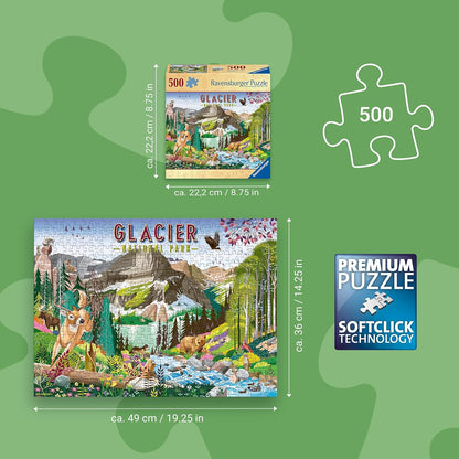 Ravensburger Glacier National Park 500 Piece Puzzle for Adults