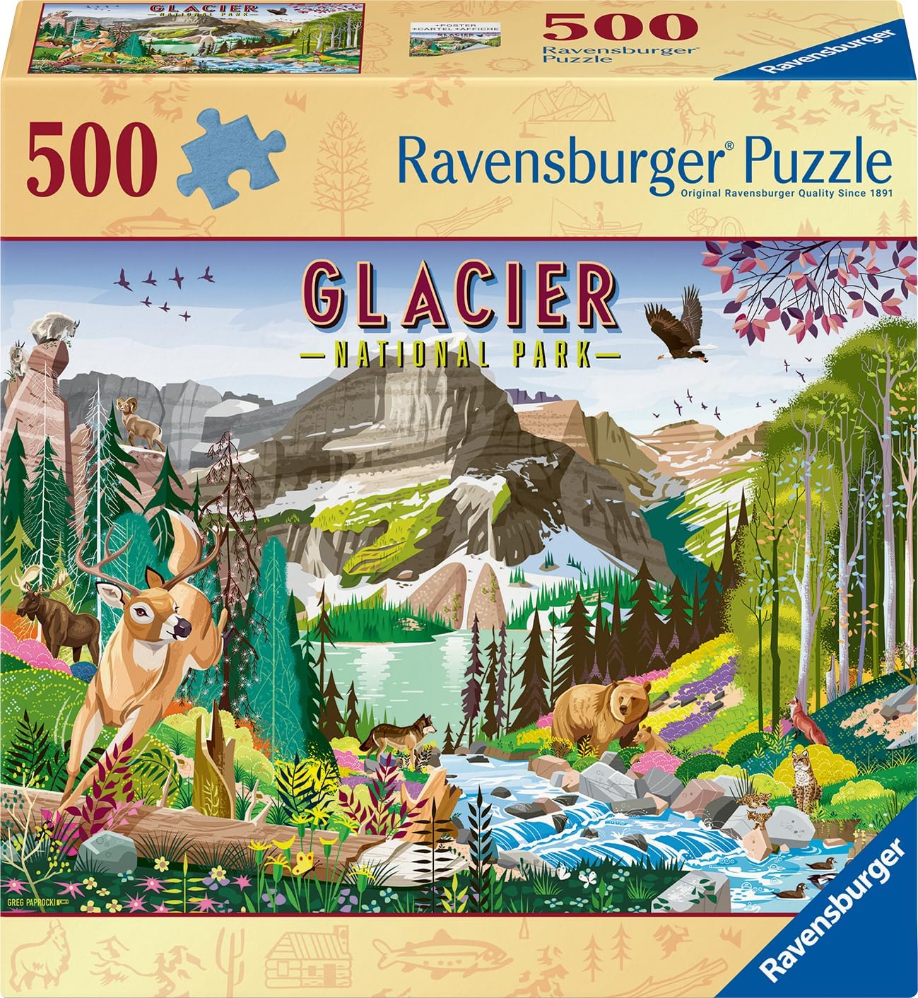 Ravensburger Glacier National Park 500 Piece Puzzle for Adults