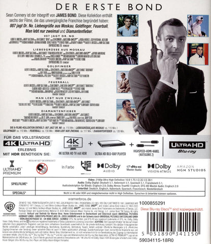 James Bond: Sean Connery 6-Film Collection (6 4K Ultra HD